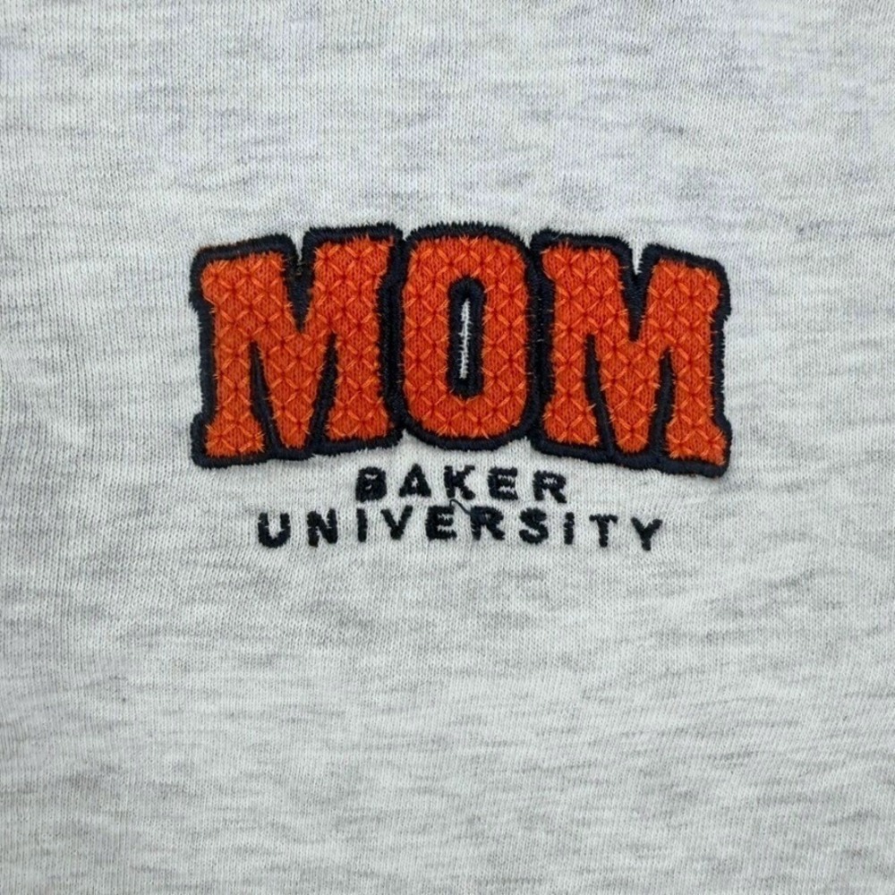 Jansport Vintage Baker University Mom Quarter Zip Pullover Gray Sweatshirt 2XL